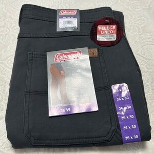 Coleman fleece line men’s pants 36 x 30 NWT Phantom